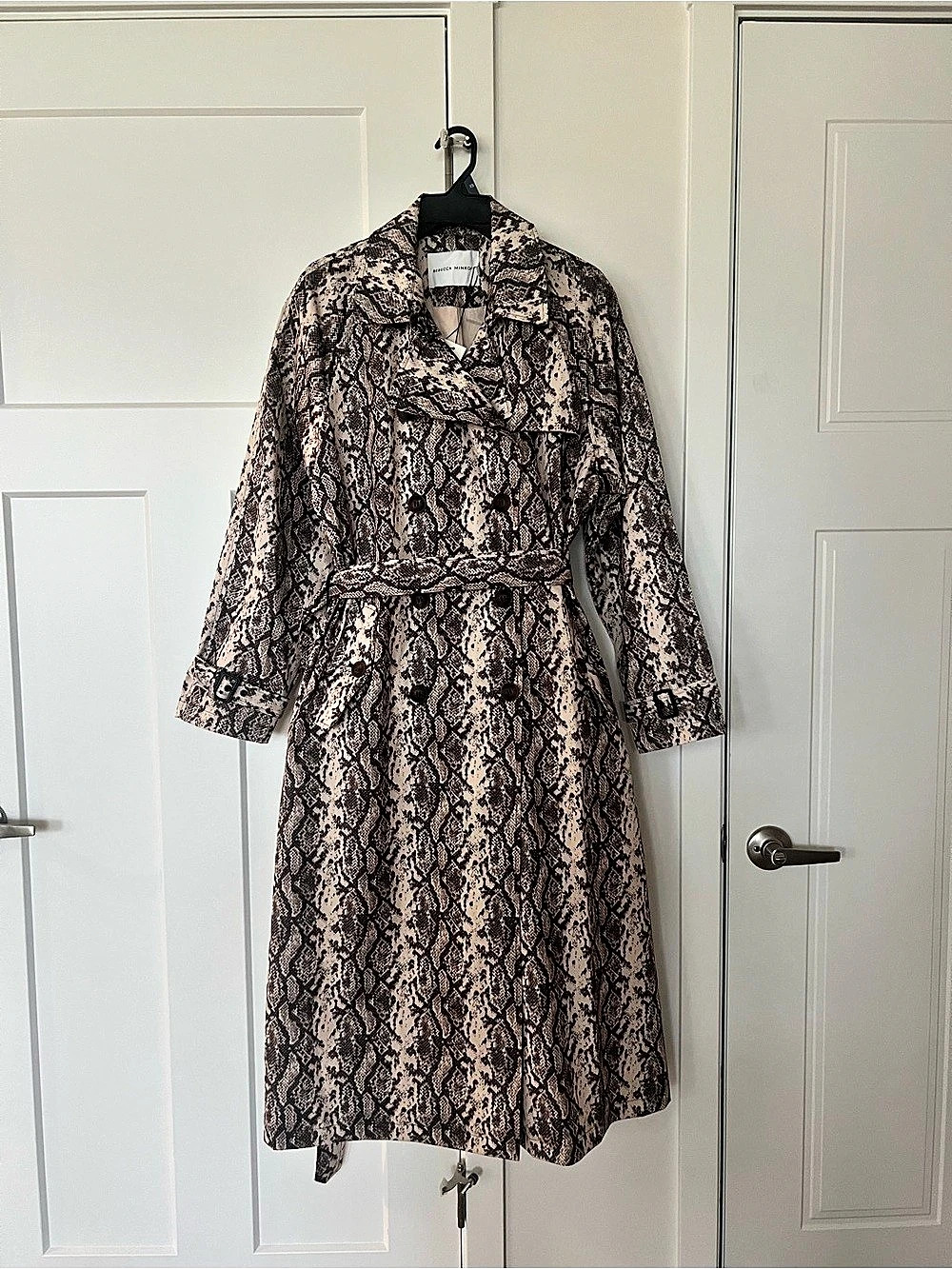 Rebecca Minkoff Animal Print Trench Coat XL NWT